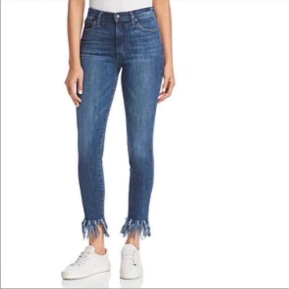 Joe’s Jeans Size 28 The Charlie High Rise Skinny Ankle with Frayed Hem